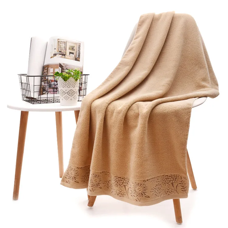 70*140cm Wholesale China soft textile custom jacquard 100% cotton bath towel beach towel