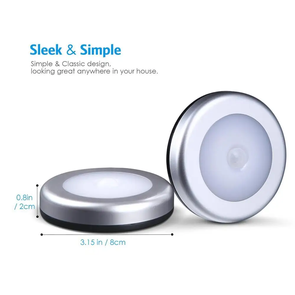 
Cheap Motion Sensor Night Lamp LED Cabinet Lights sensor night light for Children Magnet Infrared Wall Lamp Cabinet 