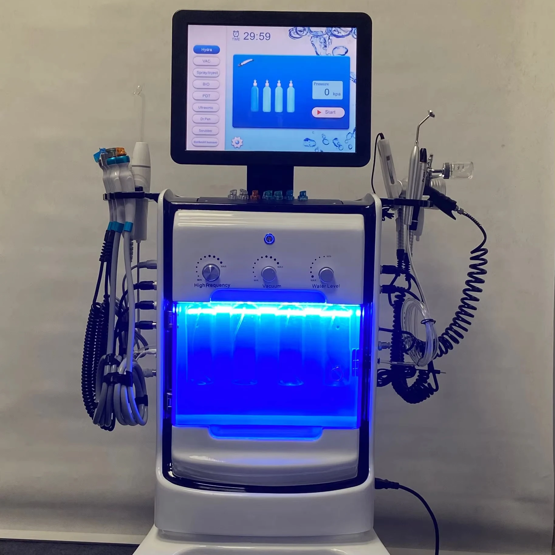 Water Spray Hydro Oxygen Jet RF Skin Tightening Cleansing Hydra Dermabrasion small  Bubble Facial Machine