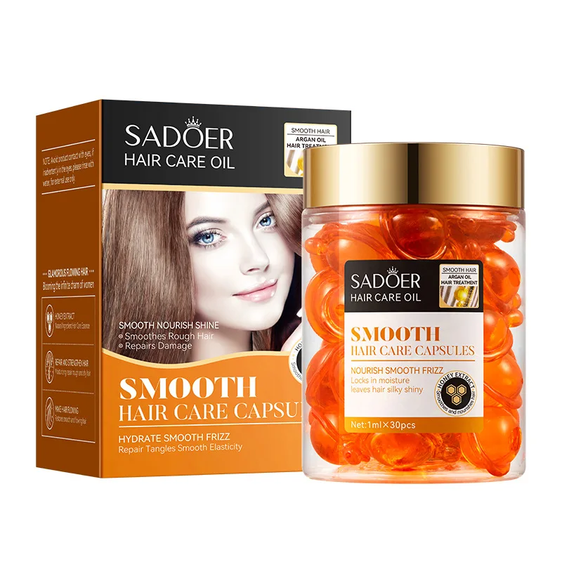 OEM SADOER private label organic plant nourishing skin care products argan oil lavender rose aloe vera hair care capsules
