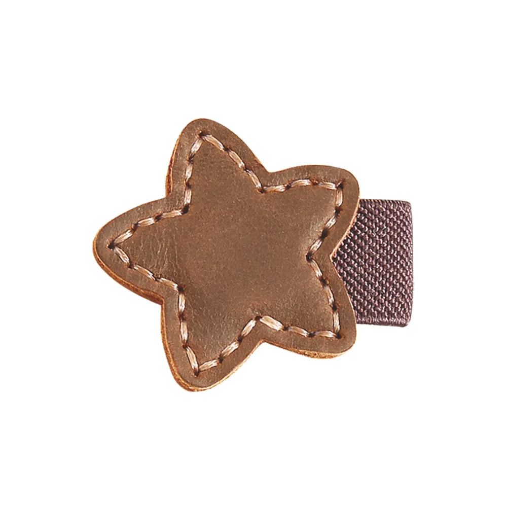 Vintage Genuine Leather Bookmark Handmade Promotion Gift Leather Magnetic Star Shape Book Mark
