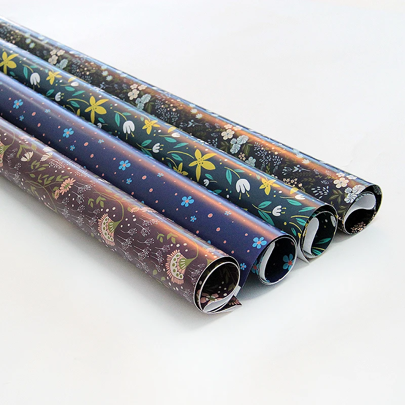 
Fashion design wholesale custom printing brand logo gift wrapping paper sheets 