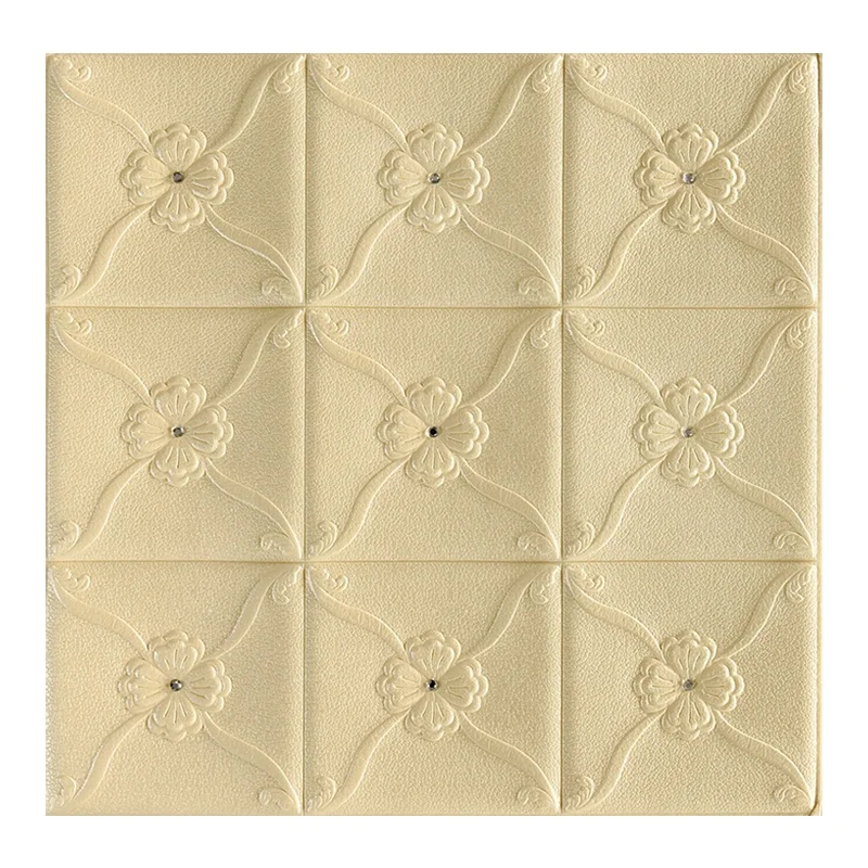 waterproof pegatinas de pared papel tapiz adesivo papel de parede 3d flower foam wallpaper sticker for Living Room Decoration