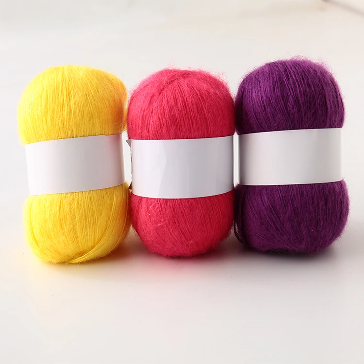 
mohair yarn crochet Skin-friendly baby wool yarn for knitting sweater shawl 