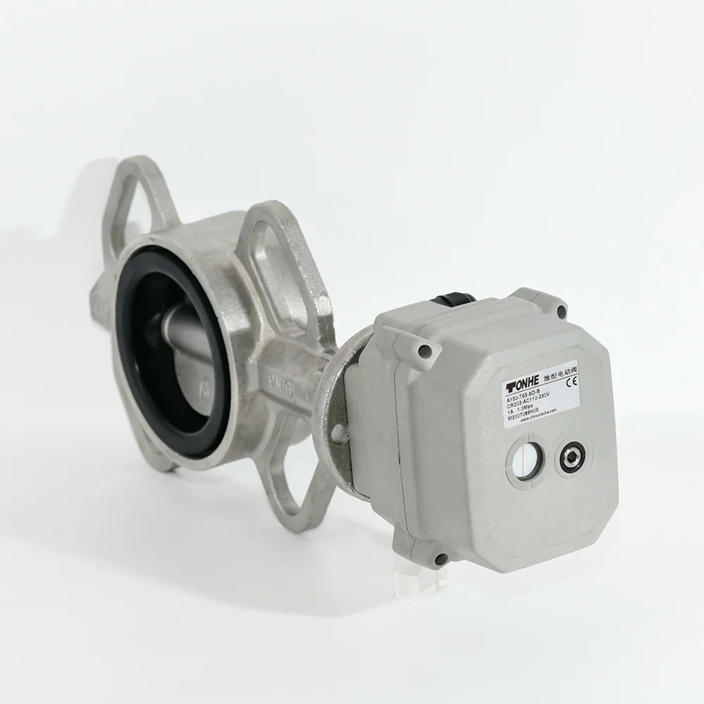 TONHE  12V 24V DN65 stainless steel motorized butterfly valve electric ball valve