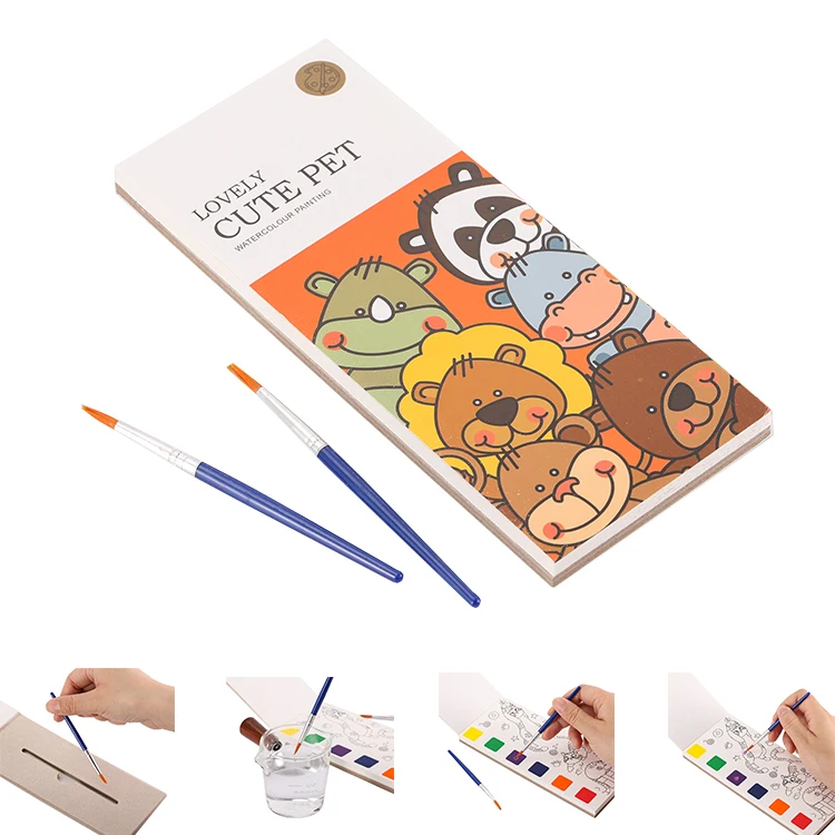 Hot Sale Popular Educational Watercolor Graffiti Water Painting Notepad Kids Doodle Coloring Graffiti Book