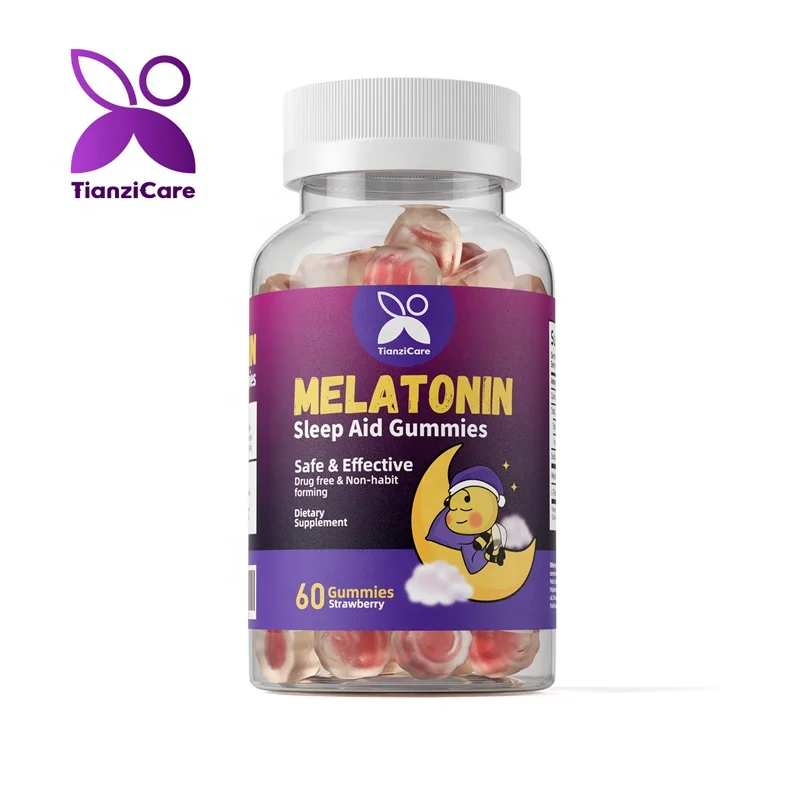 Private Label Amazon Hot Sell ODM OEM Bears Shape Improve Sleep Relaxation Gummy Candy Supplement L-Theanine Melatonin Gummies