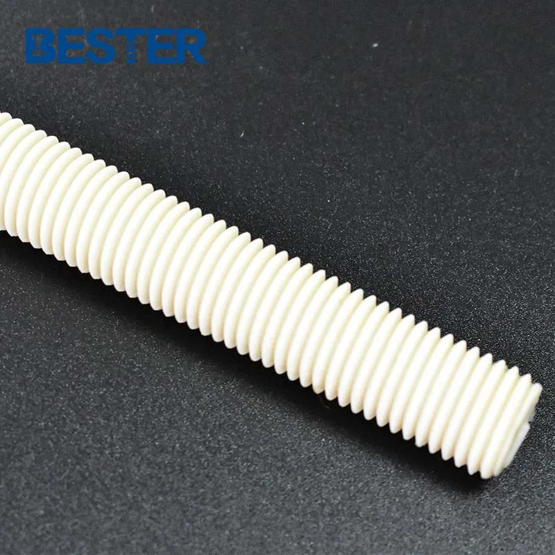 Factory low price DIN975 m9 white nylon pc plastic round threaded bar rod with fine thread
