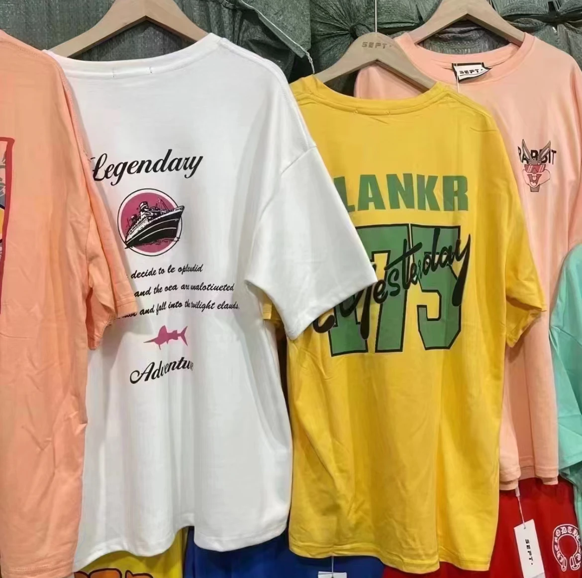 High Quality  Mix T- shirt 100% Cotton Customized solid colors printing mens t shirts stock Solid color T-shirt