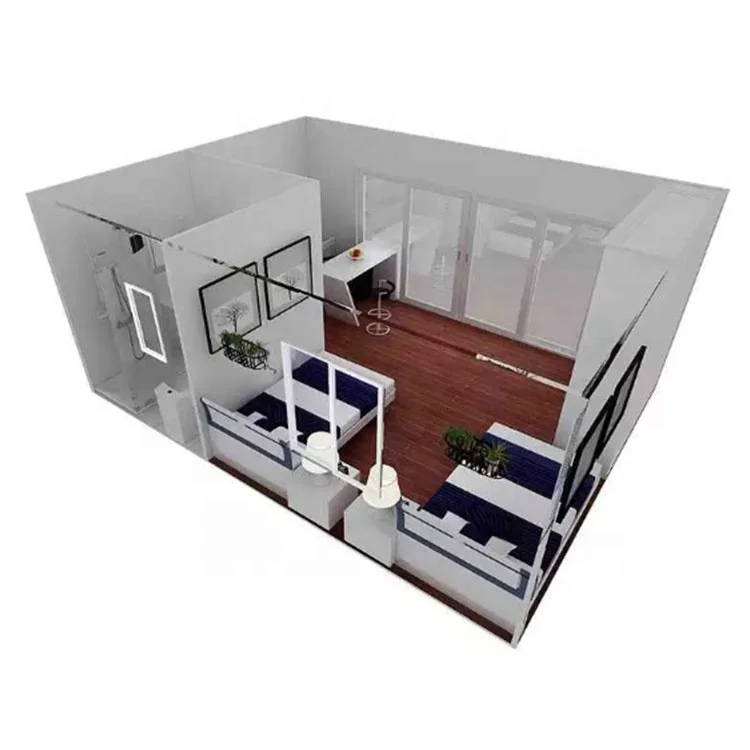 ISO9001 certification flat pack collapsible 20ft container houses to Myanmar 2 Bedroom Home Container