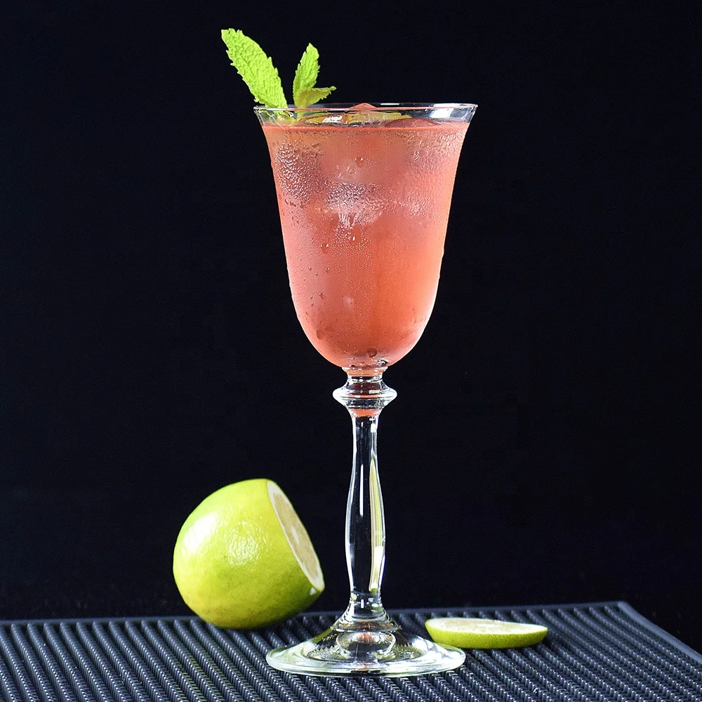 Wholesale Wedding Champagne Flute Hotel Water Goblet Restaurant Glass Cup Crystal Red Wine Glass with Gold Rim