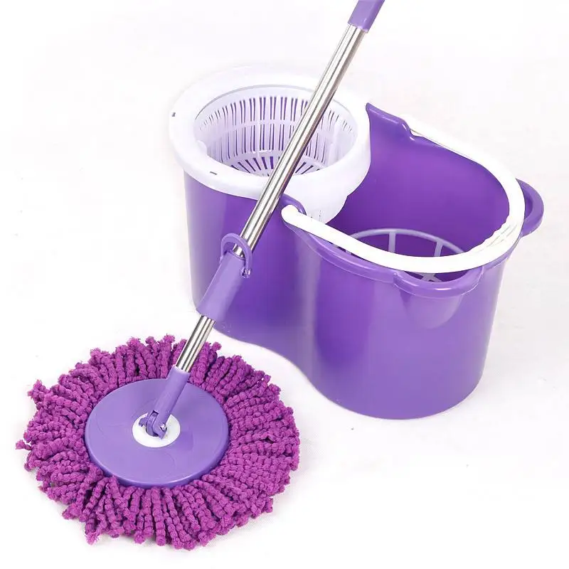 wholesale cleaning floor mop hand free rotary 360 spin magic with bucket in pedal microfiber mop