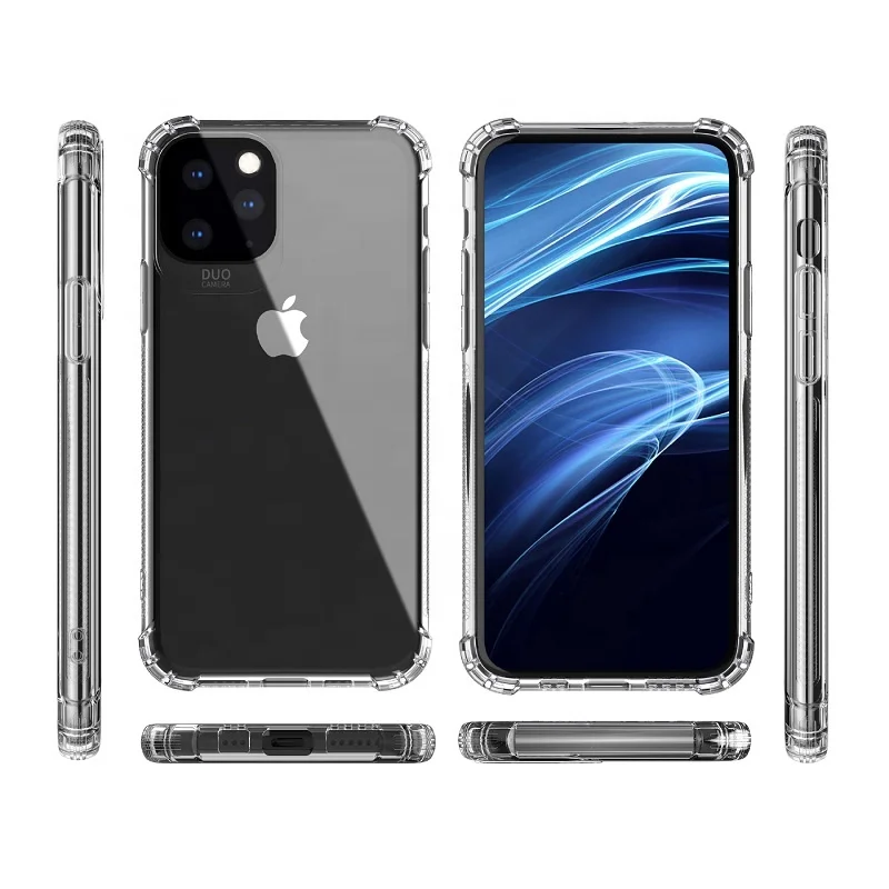 Прозрачная мягкая задняя крышка из ТПУ чехол для мобильного телефона iPhone 11 Pro Max