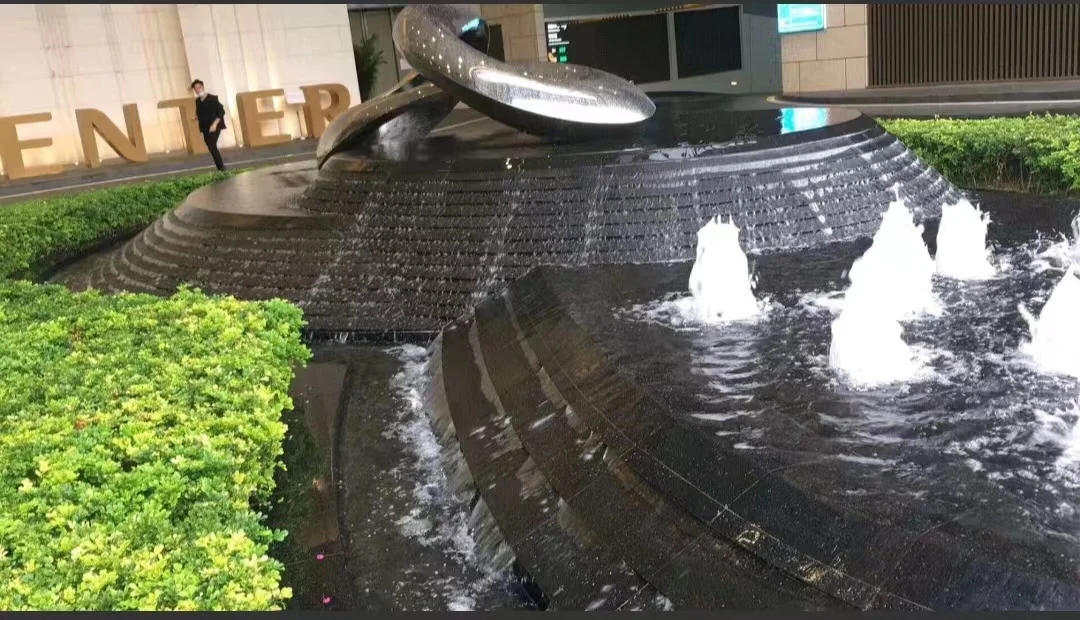 dark granite fountain Black Galaxy exterior granite for waterfall flooring pool tiels