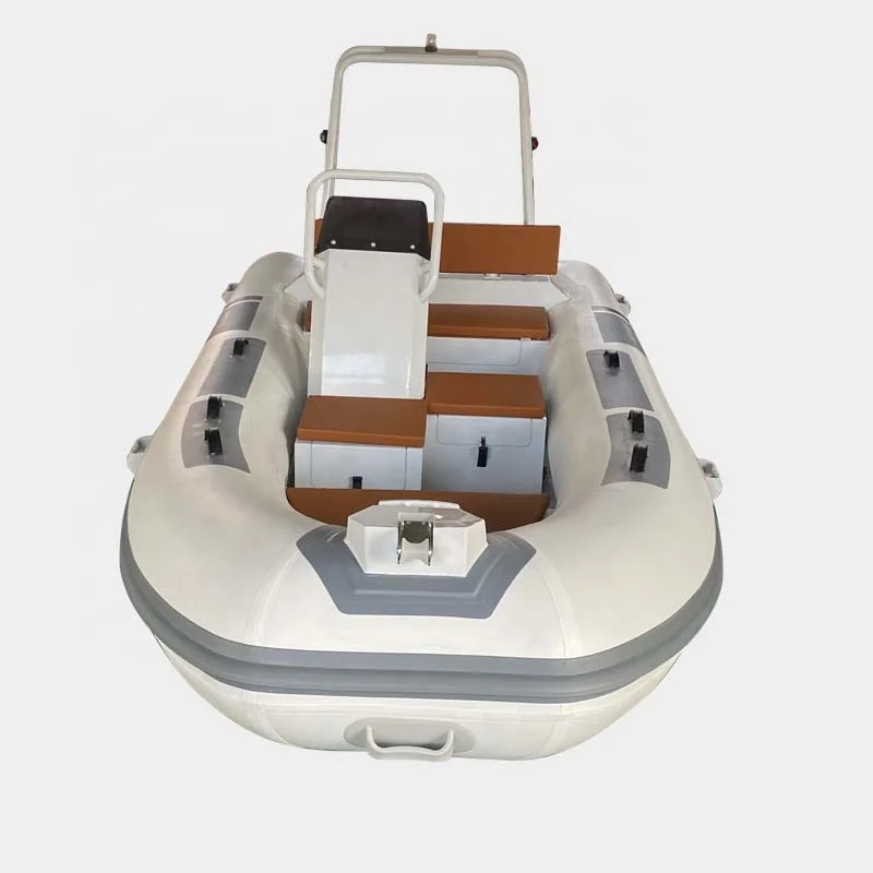 High Speed Folding Rib 390 Deep-v Aluminum Rigid Hull Inflatable Fishing Rowing Rib Boat for Sale