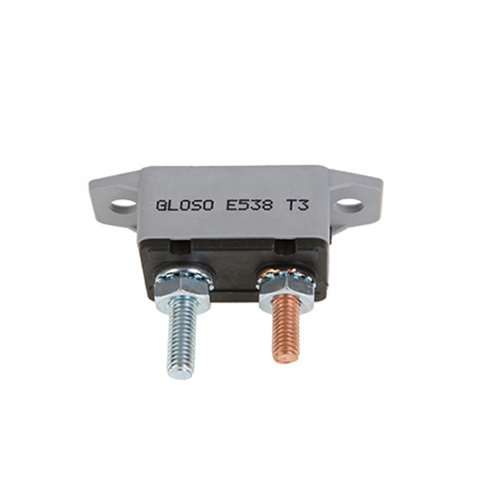 Amomd 12V/24V Resettable Shortstop Circuit Breaker Manual Reset Plastic Case RV Electrical Systems Rating 5A-50A