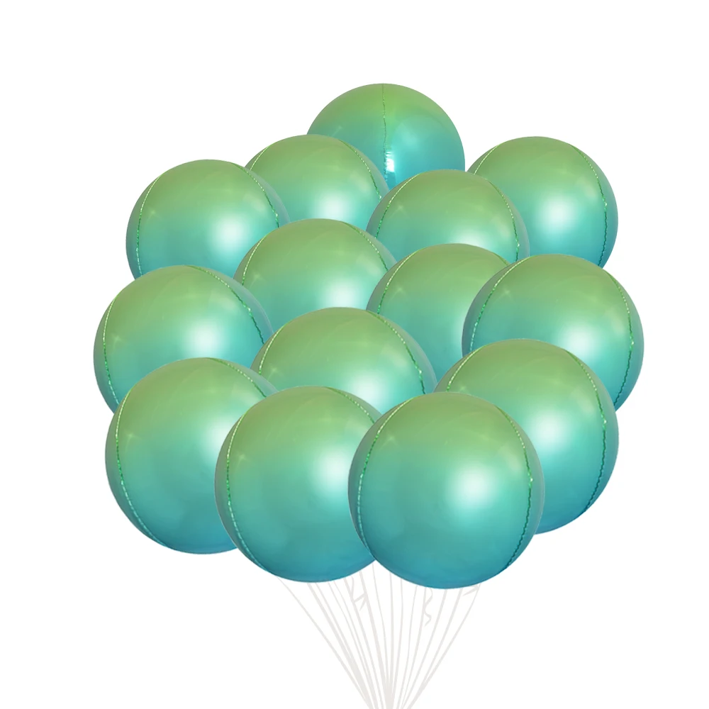 Wholesale Stocking Birthday party decoration 4D Round gradient color sphere foil balloon Customized helium balloons with logo