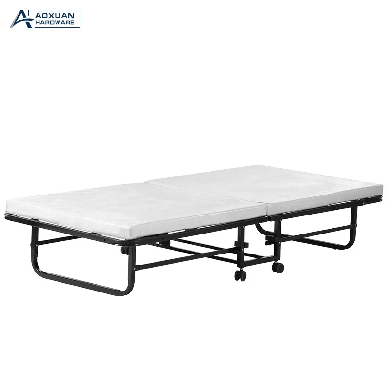 China Cheap Folding Trundle Single Metal Bed Frame