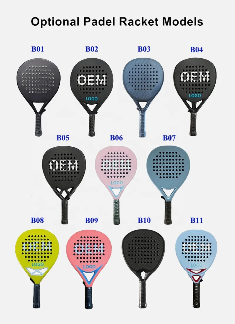 Custom Hot Sale Carbon Graphite Padel Rackets Raquet