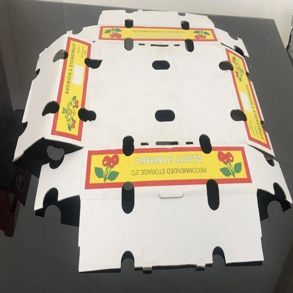 Wholesale Price Custom Printed Logo Corrugated Cardboard  fruit /Vegetables Packaging Box