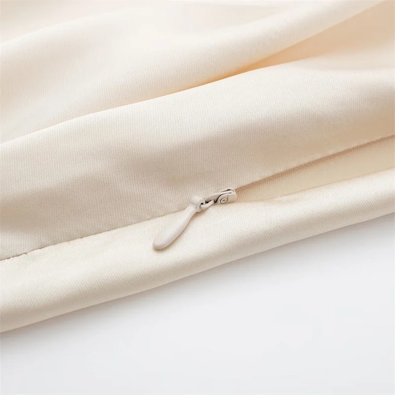 PB&ZA 2023 spring new sexy V-neck thin sling shoulder strap silk satin texture underwear dress Vestidos Mujer 2746840