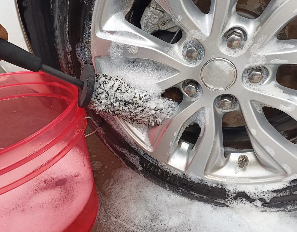 Microfiber Tire Rims Cleaning Brush Vehicle Soft Car Wheel Cleaning Brush