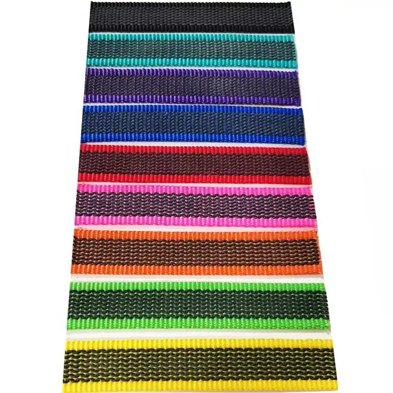 Premium Non slip nylon webbing for dog collar anti slip rubber thread leash