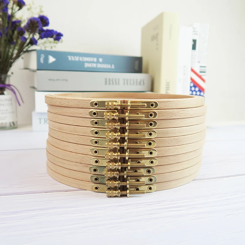 
Wholesales 7 inch Cross Stitch Accessory Wooden Embroidery Frame DIY Craft Tools Kit Hoops Frame Embroidery 