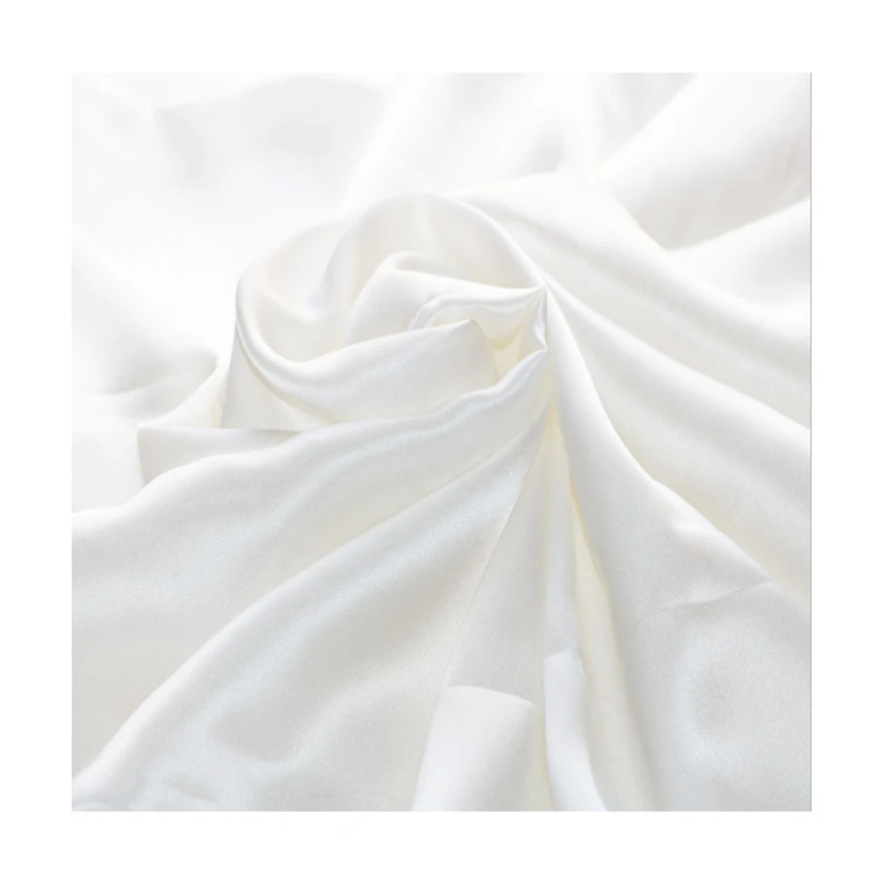 9MM 140cm Silk Charmeuse Satin Fabric 100% Silk Satin Georgette Fabrics Natural white Color Silk Fabric for scarf