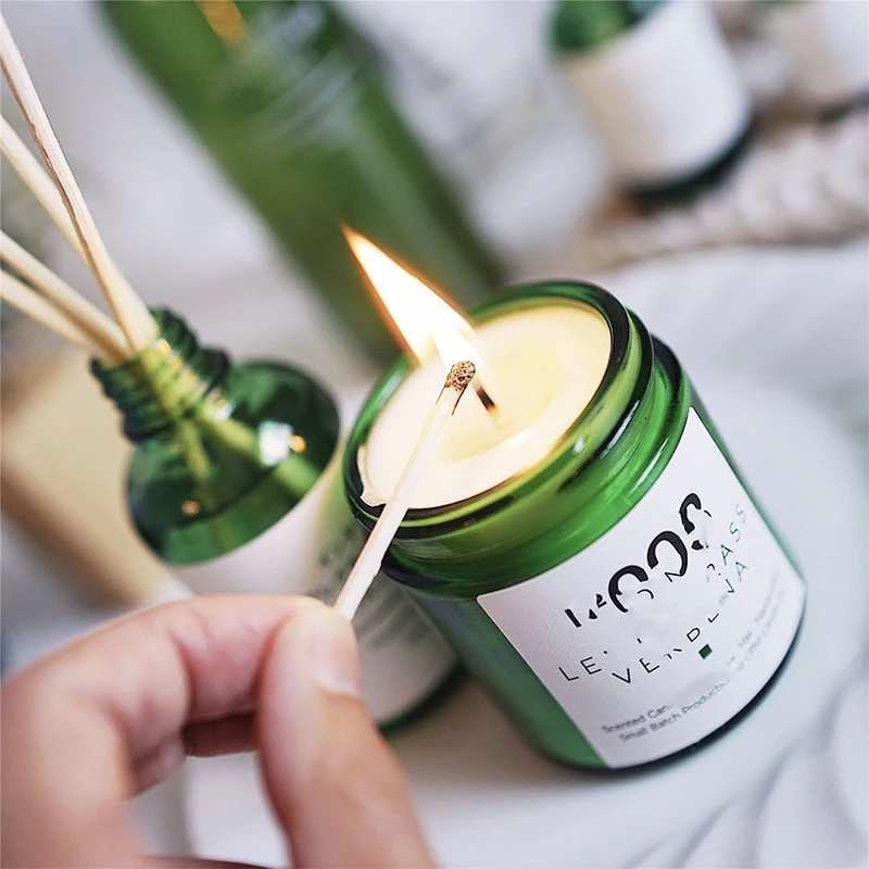 
Best sell new arrival matte candle jar candle jars with wooden lids jars for candles 