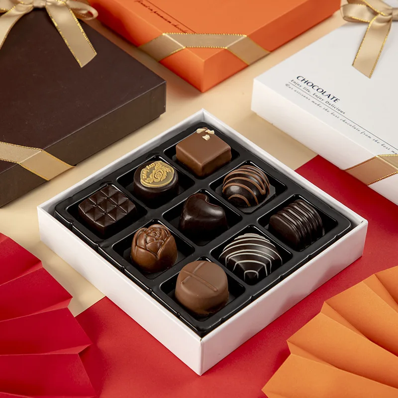 Hot Sale Christmas  Square Gift Luxury Chocolate Bonbon Box Wedding Custom Wholesale Packaging Empty Best Chocolate Box