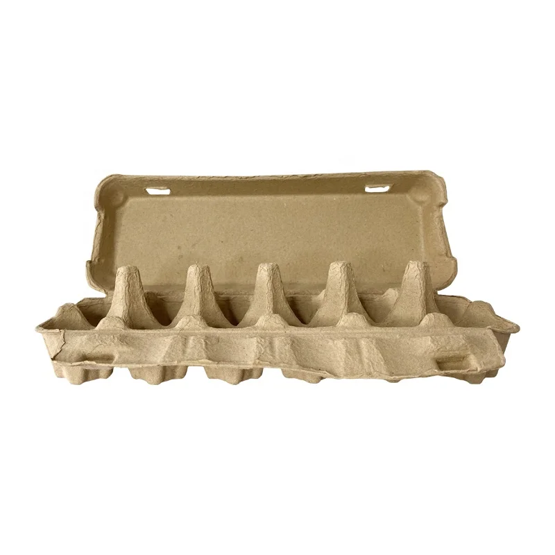 Custom Egg packaging boxes carton tray paper egg box 4 6 10 12 18 30 Holes pack empty pulp tray egg cartons for sale