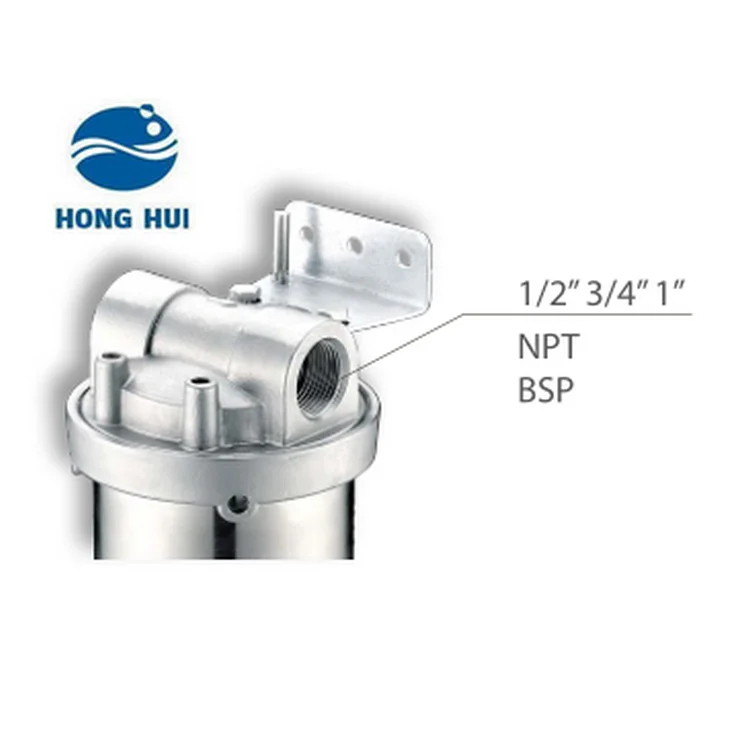 HONG HUI HPS-10C NSF 10 Inch Wholehouse Water Purification Systems Stainless Steel Water Purifier Water Filter Housing