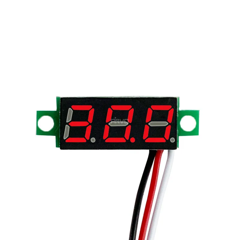 Маленький цифровой 0,28 дюймовый светодиодный вольтметр с тремя проводами 100 в цифровой дисплей Вольтметр постоянного тока