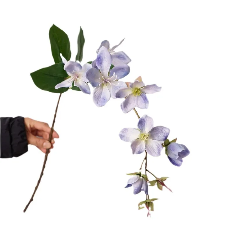 Zhuoou wholesale real touch flowers latex jasmine faux flowers realistic silk decorative flowers hanging landscape for wedding