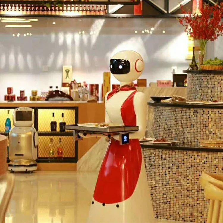 High Level Waiter Robot Self Driving Robotic Service Food Delivery Robot