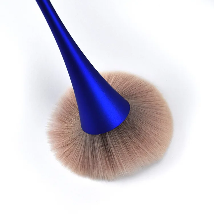 High Quality Red blue rose gold Single small waist plastic handle makeup Blush brush