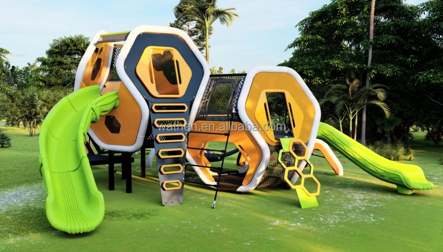 Factory Price Customization Outdoor Playground Equipment Plastic Slide Children Amusement Park Play Set