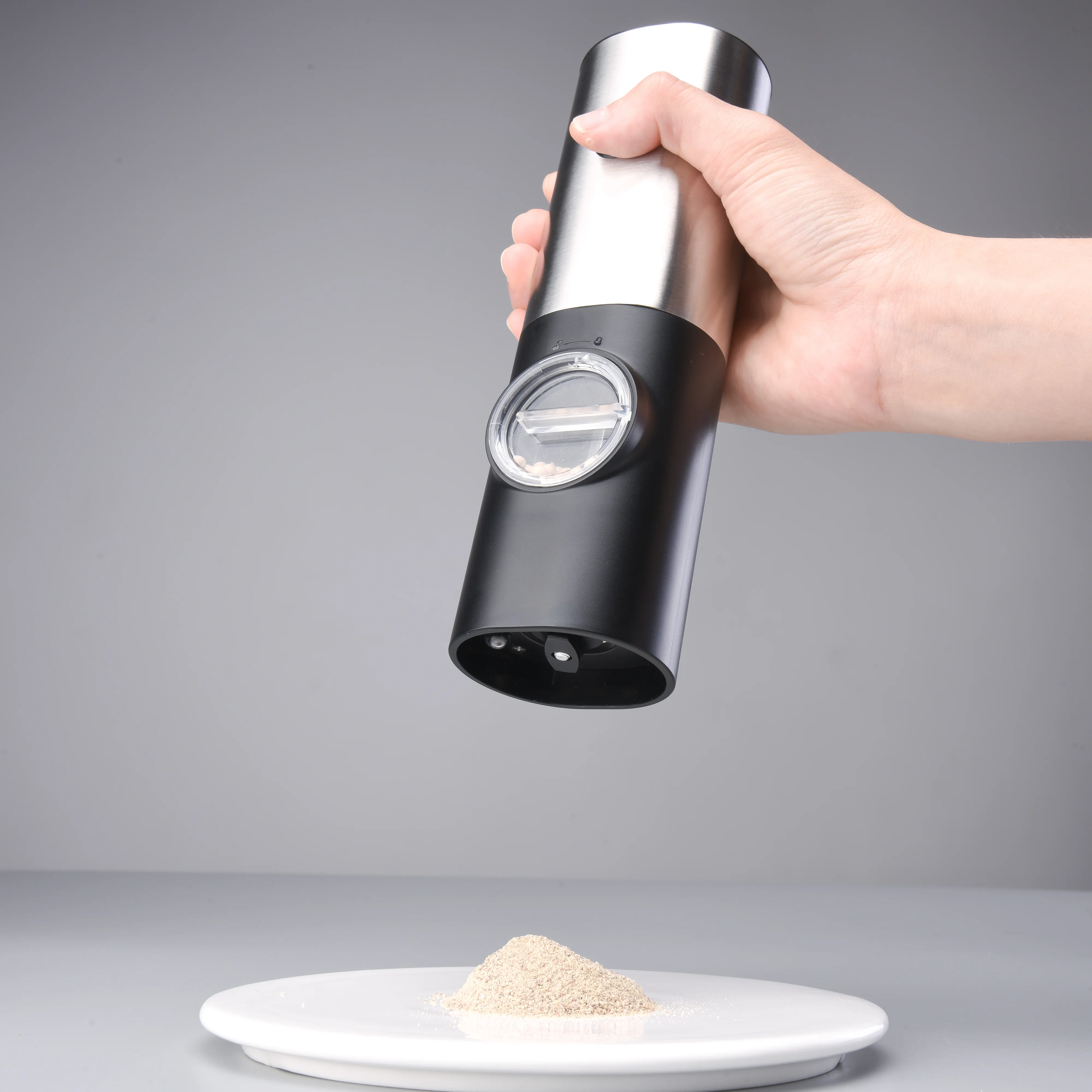 Kitchen Battery Operated Automatic Electric Mill Salt And Pepper Grinder Set Chilli Miller Powder Spice Grinding Machine