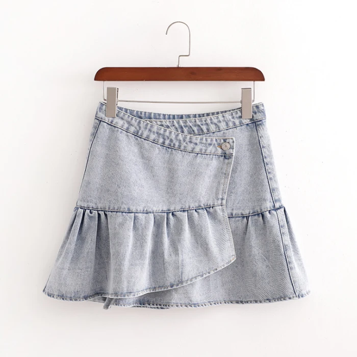 2023 New Arrivals Ladies Plus Size Jean Shorts Women High Quality Denim Skirt Shorts Mini Sexy Irregular Summer Jean Skirt
