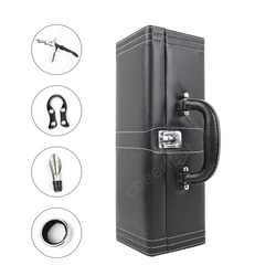 Father Day Gift 4pcs Tools Inside Wine Single Bottle Box PU Leather Premium Wine Carrier Case