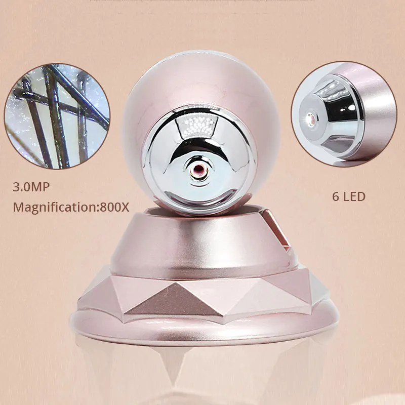 Wireless WIFI Mobile Phone Ipad Scalp Hair Follicle Skin Detector Hair Analyser Machine For Hair Skin Care