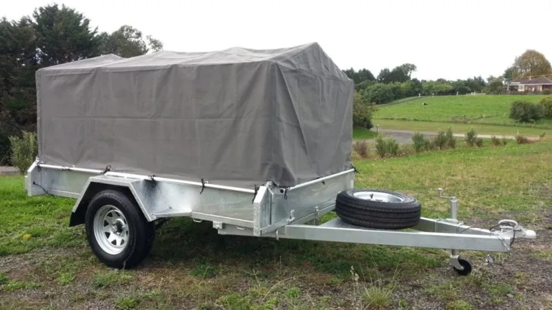 6x4 7x5 8x5 10x5 hot dipped galvanized  box /farm /car/utility trailer with 600mm cage