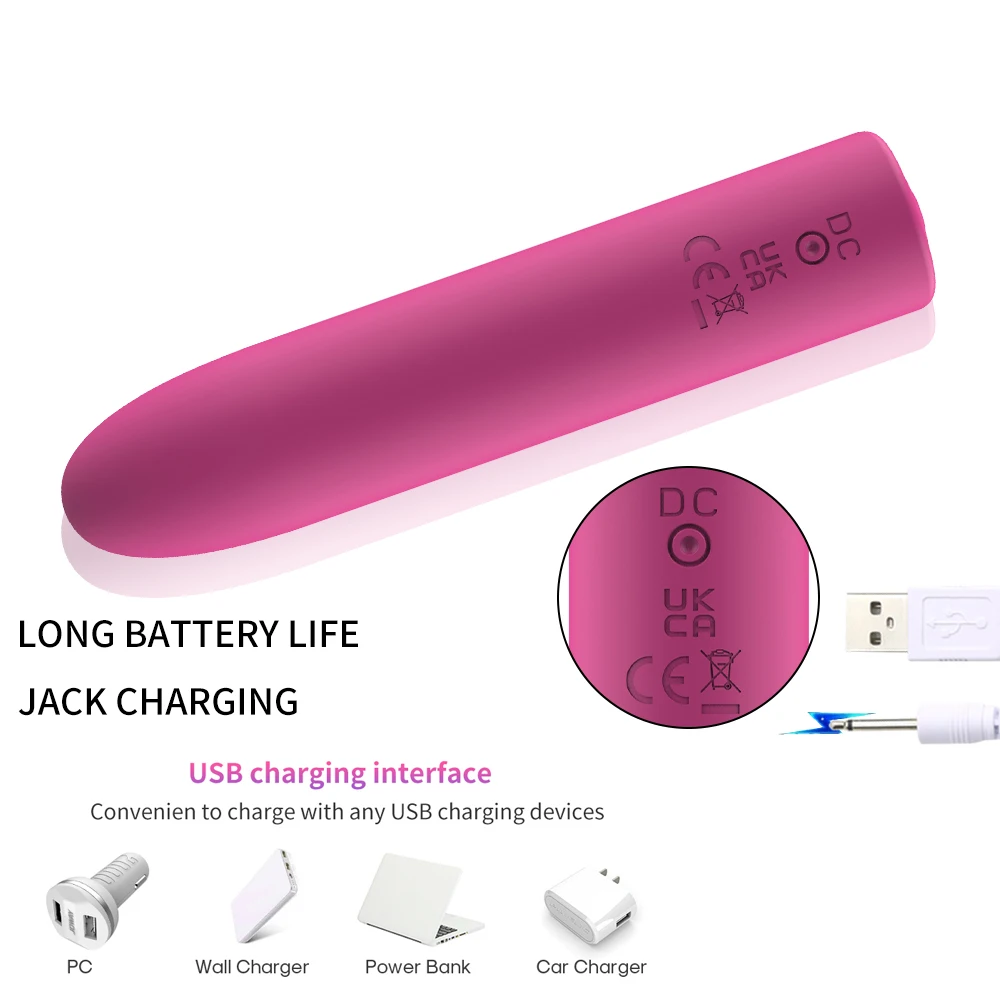 Wholesale 10 frequency powerful rechargeable mini vibrator massage vaginal sex toy women silicone bullet vibrator