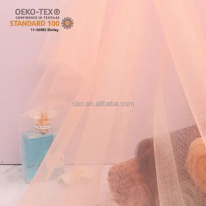 Premium Quality 100% Polyester White Tulle Fabric Sheer Mesh For Bridal Dress Skirt 20D Yarn Count For Girls