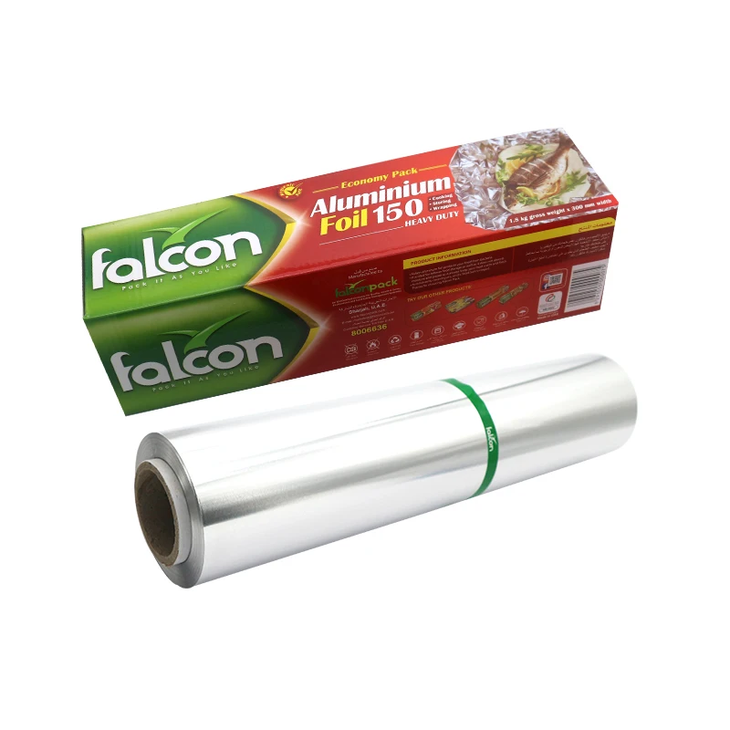 Recyclable Falcon foil paper aluminum foil roll factory use in kitchen with good price