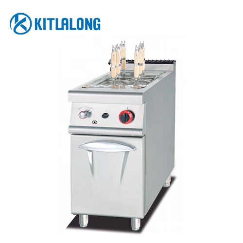 Kitlalong commercial kitchen equipment gas cooking equipment gas pasta cooker with cabinet noodle cooking gas cooking range