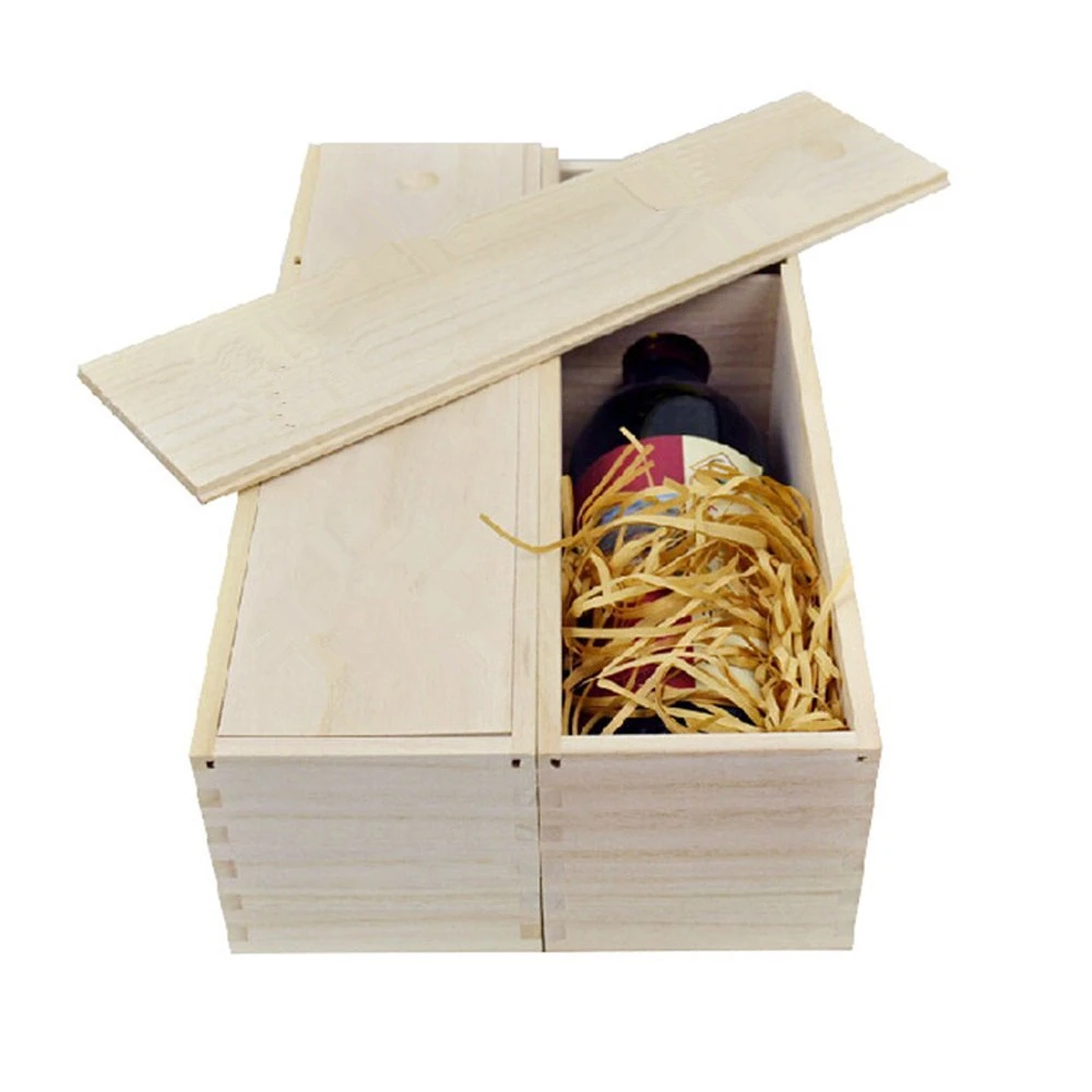 Заводская горячая Распродажа античная деревянная подарочная упаковка премиум-класса одна Подарочная коробка для винных бутылок