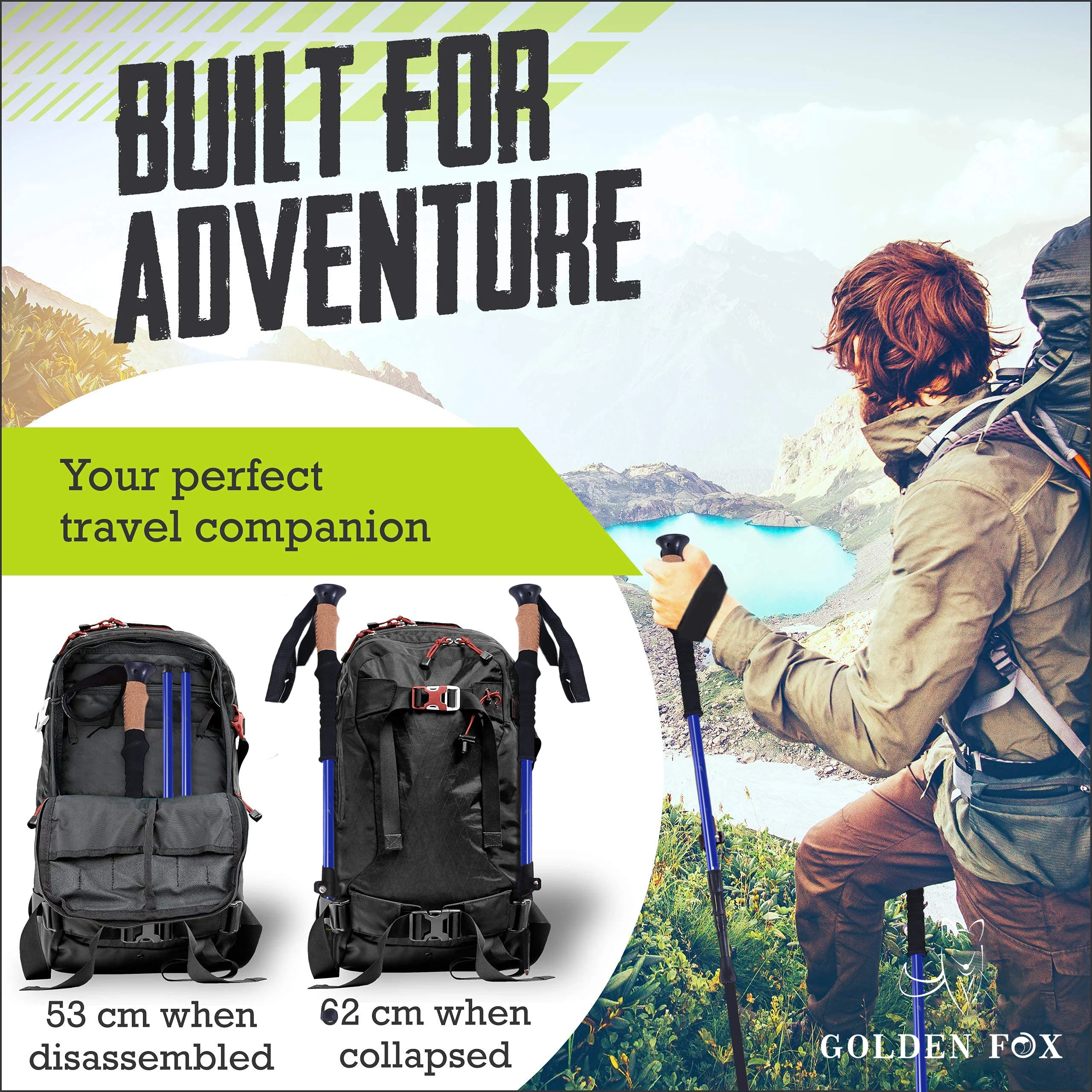 Backpacking Gear Cork Grip Duralumin 7075 Trekking Pole Tent Aluminum Collapsible Tracking Walking Hiking Sticks Trekking Poles