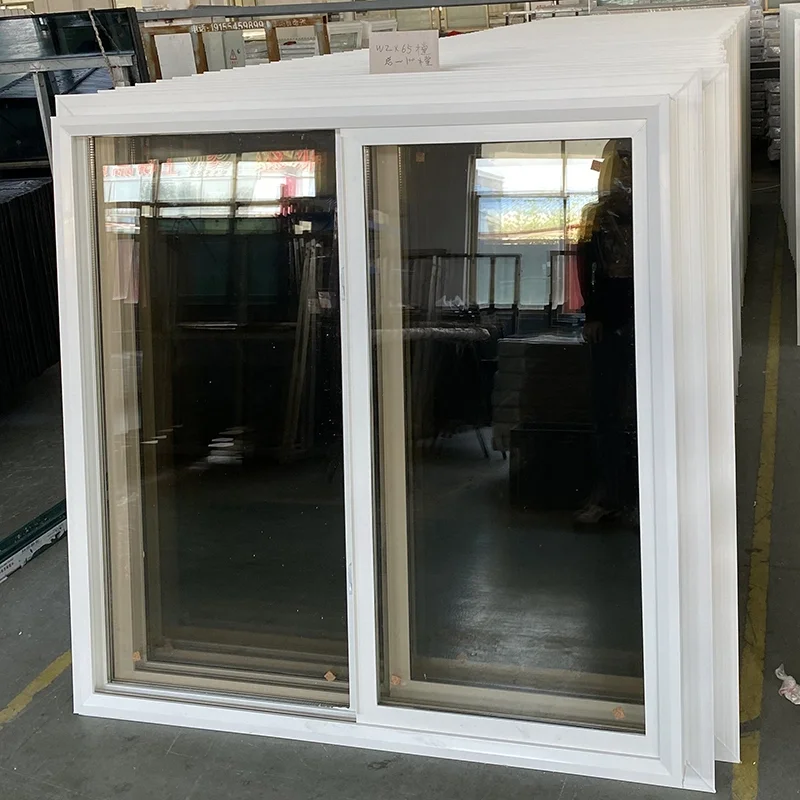 Germany Top Brand UPVC PVC Profile Sliding Window White Plastic Sliding Window Exterior Sliding Glass 4 Panels Patio Windows